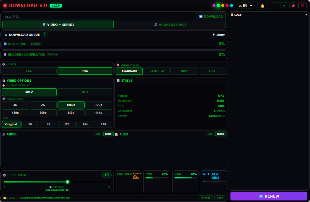 Download SIU with the Gold theme applied.
